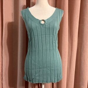 Y2k Ring Ribbed Knit Top